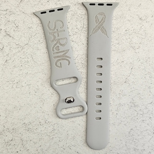 Cancer Awareness Engraved Apple Watch Band fit all Series 1 2 3 4 5 6 7 8 9 SE 1 2 3 Gen, Awareness Apple Watch Band, Engraved Apple Band