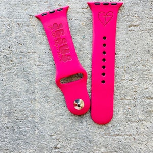 Scripture Apple Watch Band Engraved fits all Series 1 2 3 4 5 6 7 8 9 SE 1 2 3 Gen, Women Apple Bands, Christian Apple Watch Band
