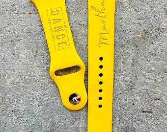 Bracelet pour Apple Watch gravé Dance Mom pour toutes les séries 1 2 3 4 5 6 7 8 9 SE 1 2 3 génération, Dance Mom, Bracelet de rechange, Cadeau, Bracelet pour Apple Watch