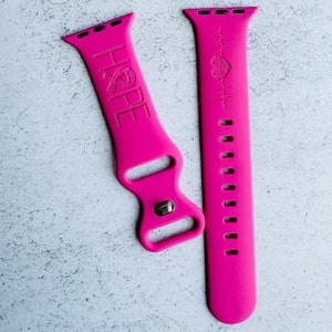 Cancer Awareness Engraved Apple Watch Band fit all Series 1 2 3 4 5 6 7 8 9 SE 1 2 3 Gen, Awareness Apple Band, Women Apple Watch Band