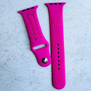 Engraved Silicone Apple Watch Band: Motivational Scripture