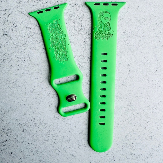 Engraved Apple Watch Band: Nip Design, All Series - Etsy display picture 2