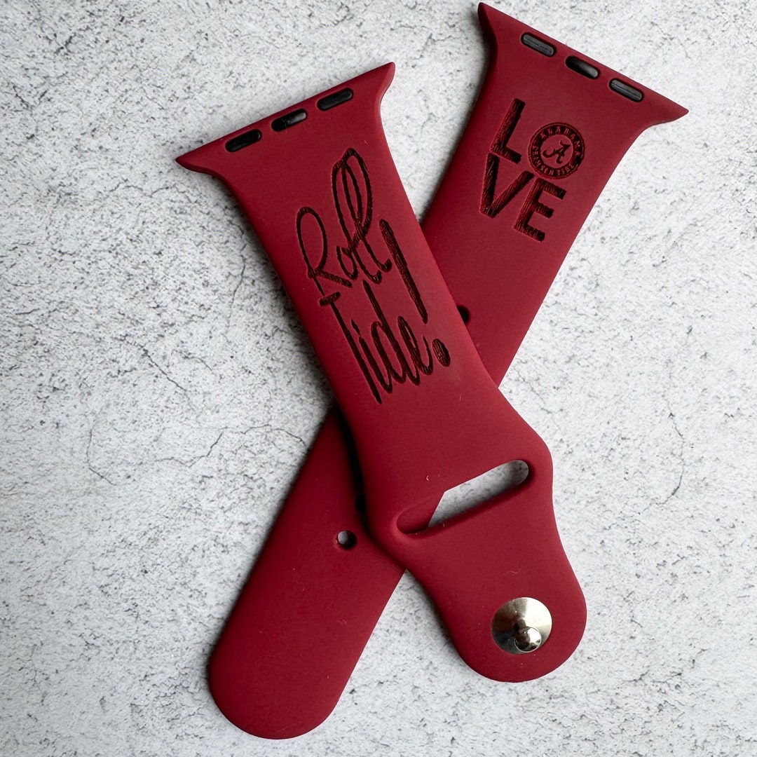 Roll Tide Engraved Apple Watch Band Fits All Series 1 2 3 4 5 6 7 8 9