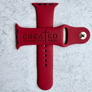 Christian Engraved Silicone Apple Watch Band: Faith Gift