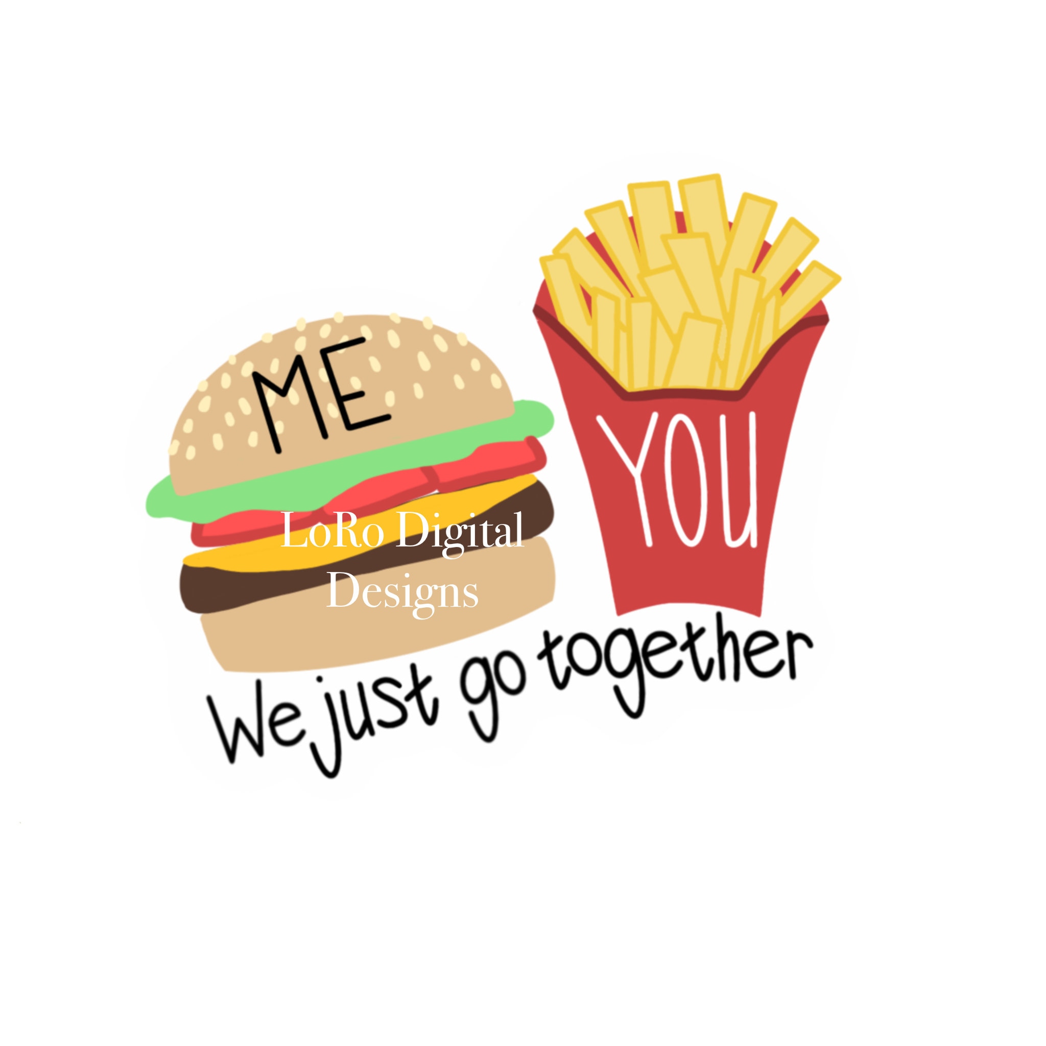 ハンバーガーとフライドポテトは相性抜群！ - Etsy 日本