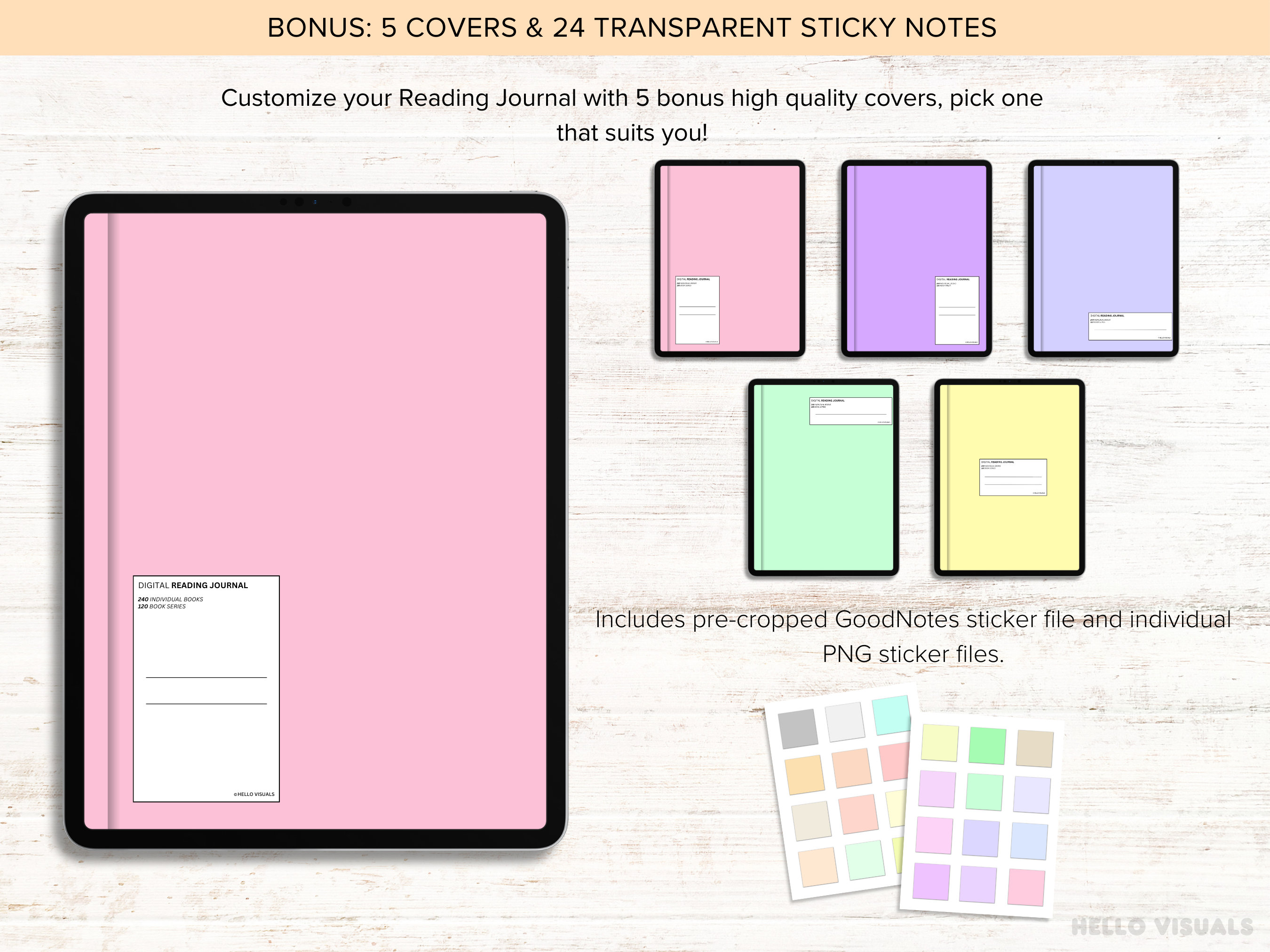 Reading Journal Digital Planner for iPad & Android Gift for Book Lover ...