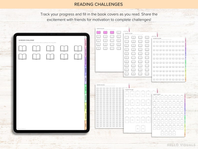 Reading Journal Digital Planner for iPad & Android Gift for Book Lover ...