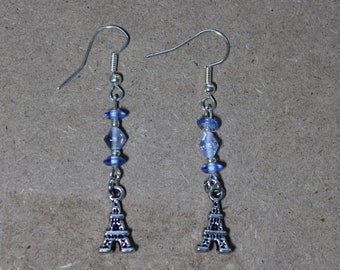 Blue Eiffel Tower Earrings