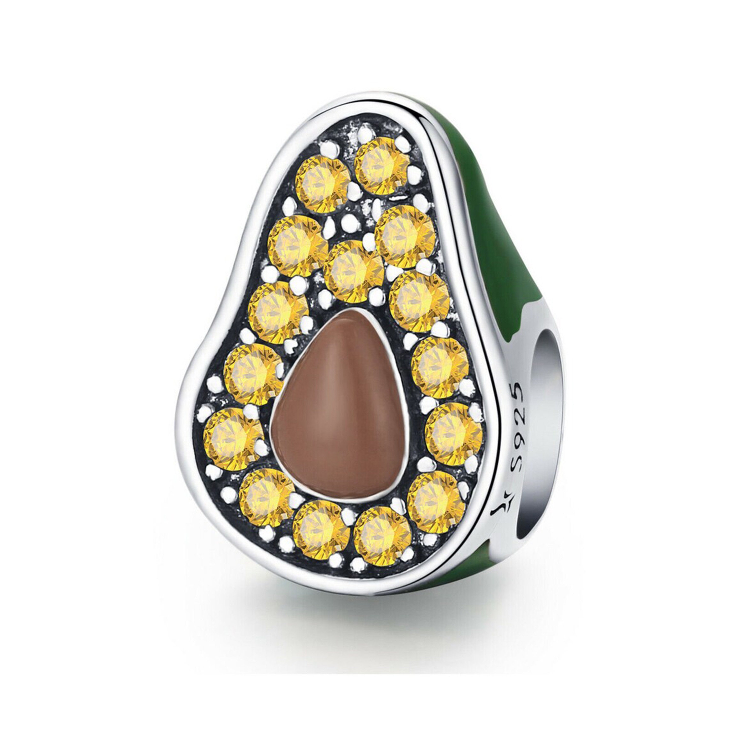 Sterling Silver Charm Summer Avocado