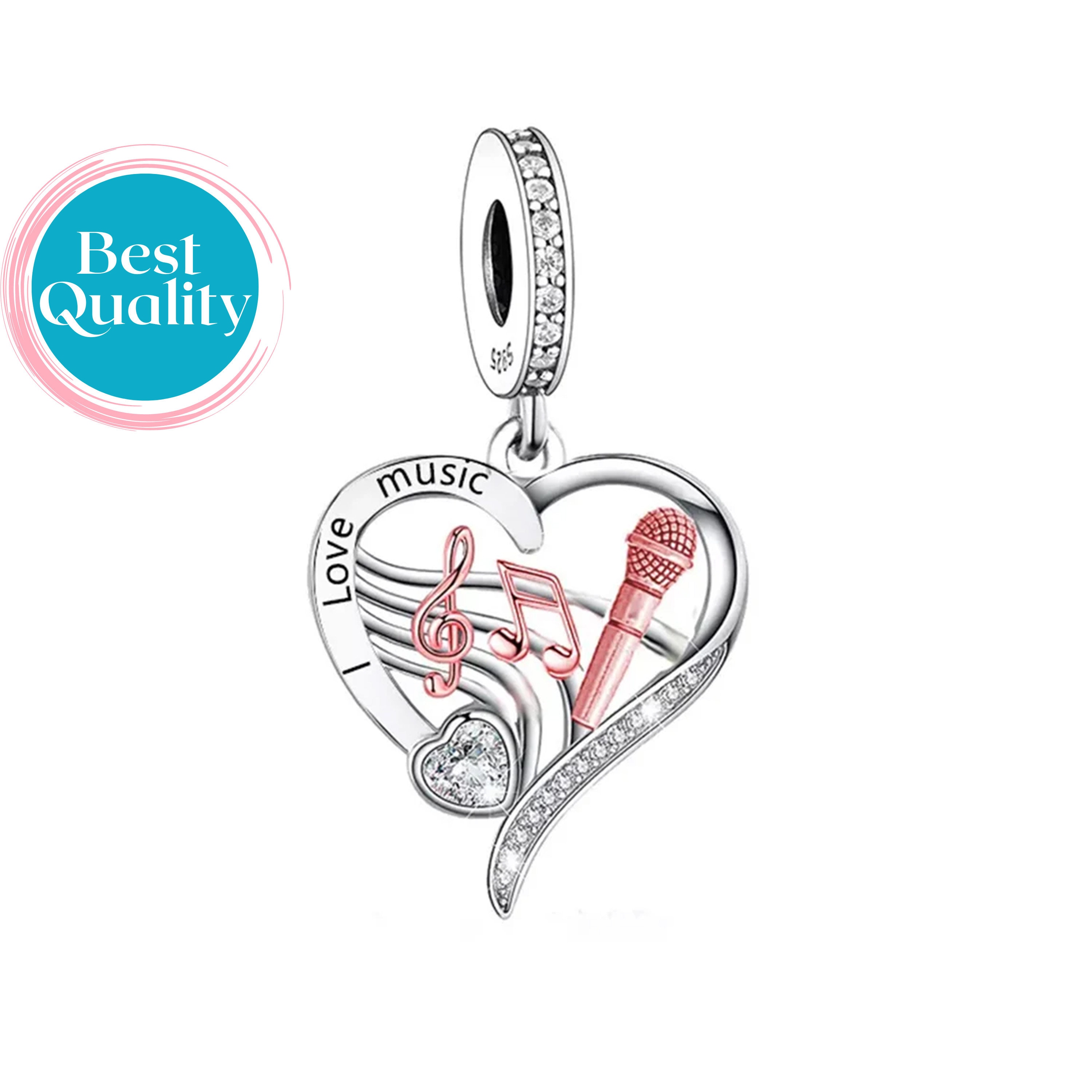 Pandora Beschlag Sanger Musik Charm beste Freundin Geschenke Weihnachtsgeschenke 925 Silber Klavier Gitarre Mikrofon Charm Weihnachtsgeschenke Etsy