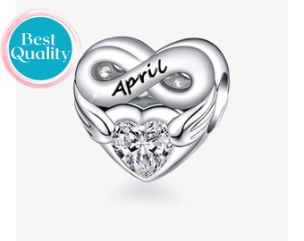 April Angel Birthstone-bedel voor Pandora-armband