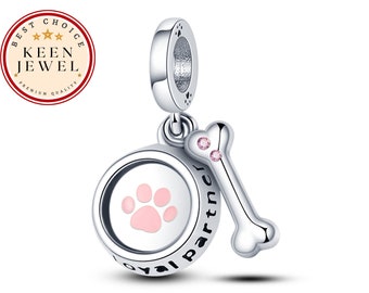 Loyal Partner Paw Charm, Pet Charm For Bracelet, Birthday Gifts For Her, Best Friend Gifts, Paw Print Charm