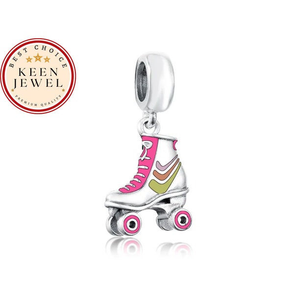 Roller Skater Charm For Pandora Bracelet, Designer Roller Skater Charm For Charm Bracelet, Cadeaux d'anniversaire pour elle, Cadeaux de fille
