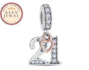 Charm 925 Pendant Pandora Charm 70th Birthday 21st Birthday Charm