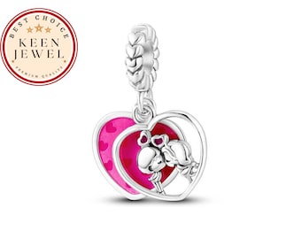 Kissing Couple Charm For Pandora Bracelet, Designer Couple Charm For Pandora Bracelet, Gifts For Girlfriend, Gifts For Best Friend