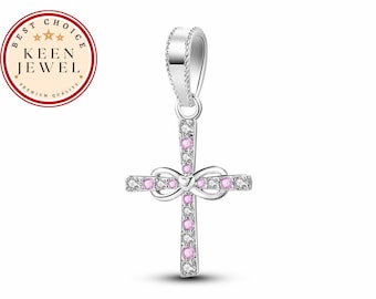 Forever Love Cross Charm For Bracelet, Gifts For Her, Birthday Gift For Her