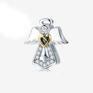 Guardian Angel Charm For Pandora Bracelet, Designer Charm For Bracelet, Birthday Gift For Her image 3