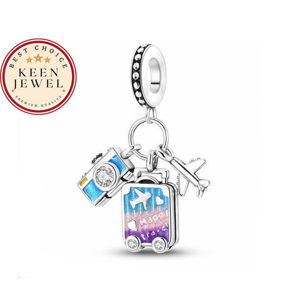 Happy Travel Charm For Bracelet, Travel Gifts For Her, Daughter Gifts, Birthday Gifts For Her