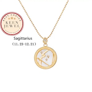 Sagittarius Zodiac Pearl Necklace Birthday Gifts for Her Grandma Gifts Christmas Gifts Pearl Coin Necklace 18k Gold Necklace Etsy