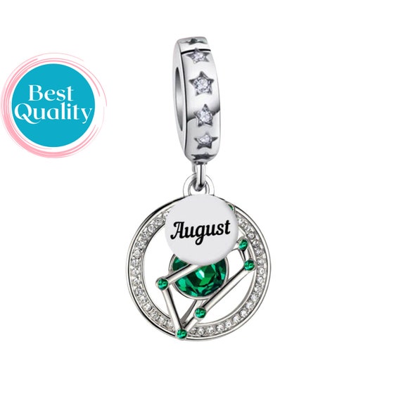 August Birthstone Charm for Pandora Bracelet Designer Birthstone Charm for Charm Bracelet Birthday Gifts for Her Mothers Gifts Etsy