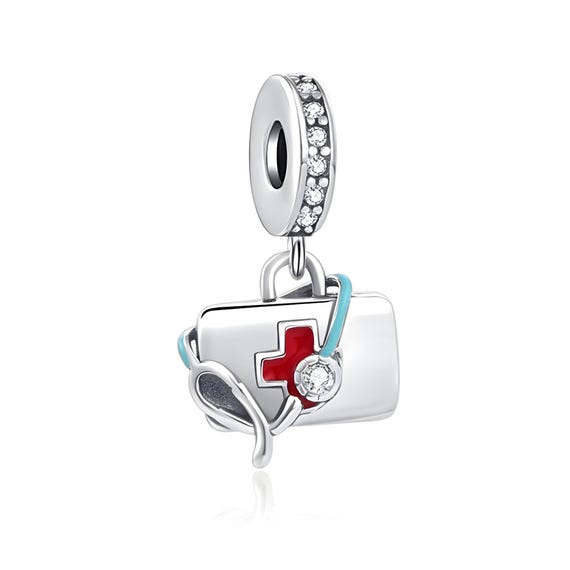 Sterling Silver Nurse Bag Charm: Pandora Compatible, Doctor Gift
