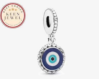 Encanto del mal de ojo para pulsera Pandora, encanto de diseñador para pulsera, regalo del Día de las Madres, regalo de cumpleaños para ella