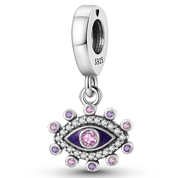Mystic Eye Dangle Charm: Sterling Silver Zircon Pandora Bracelet