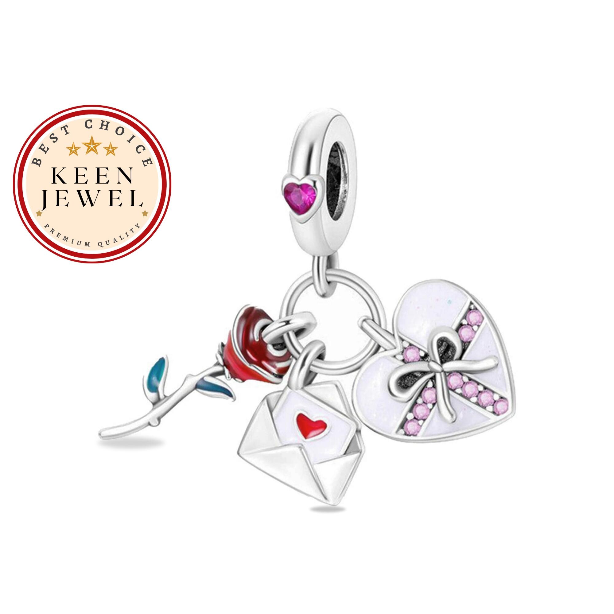 Sterling Silver Lover Heart Charm for Pandora Bracelet