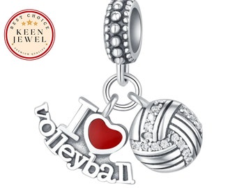 Orecchini da pallavolo in argento Sterling 925 da