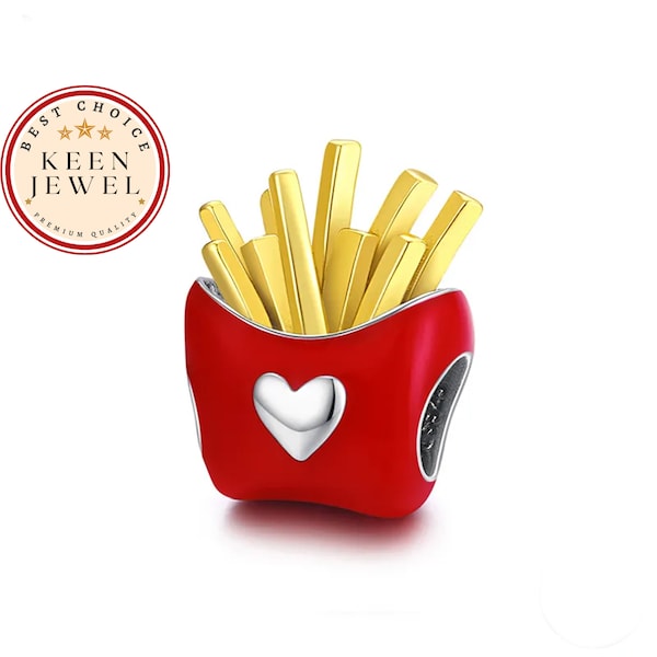 Charme de frites hollandaises pour bracelet, charme de frites pour bracelet, cadeaux de meilleur ami pour elle