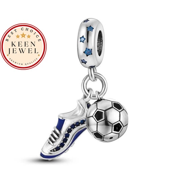 Fußball Charm für Pandora Armband, Schuh Charm für Pandora Armband, Athlet Girl Charm für Pandora Armband,