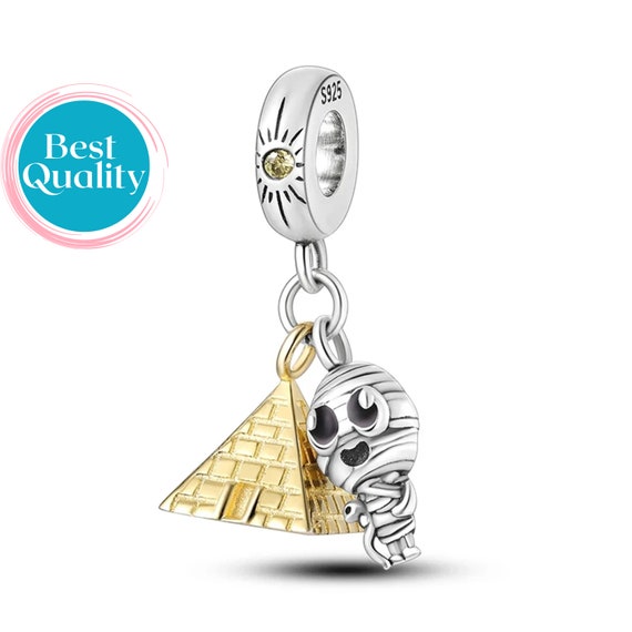 Cute Mummy Charm for Pandora Bracelet Pyramid Charm for Pandora