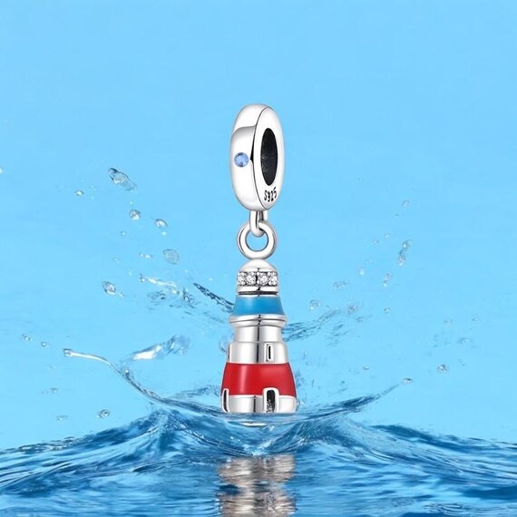 Charm Bracciale Con Faro Costiero – Ciondolo In Argento 925 Per Bracciale Pandora, Gioiello Regalo Con Tema Mare E Nautica