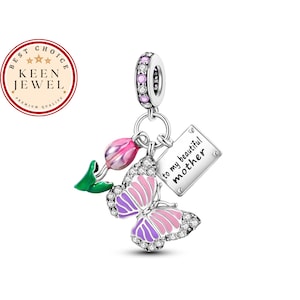 Amuleto de amor de madre para pulsera, regalo de cumpleaños para madre, el mejor regalo para madre