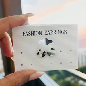 Marble stud earrings