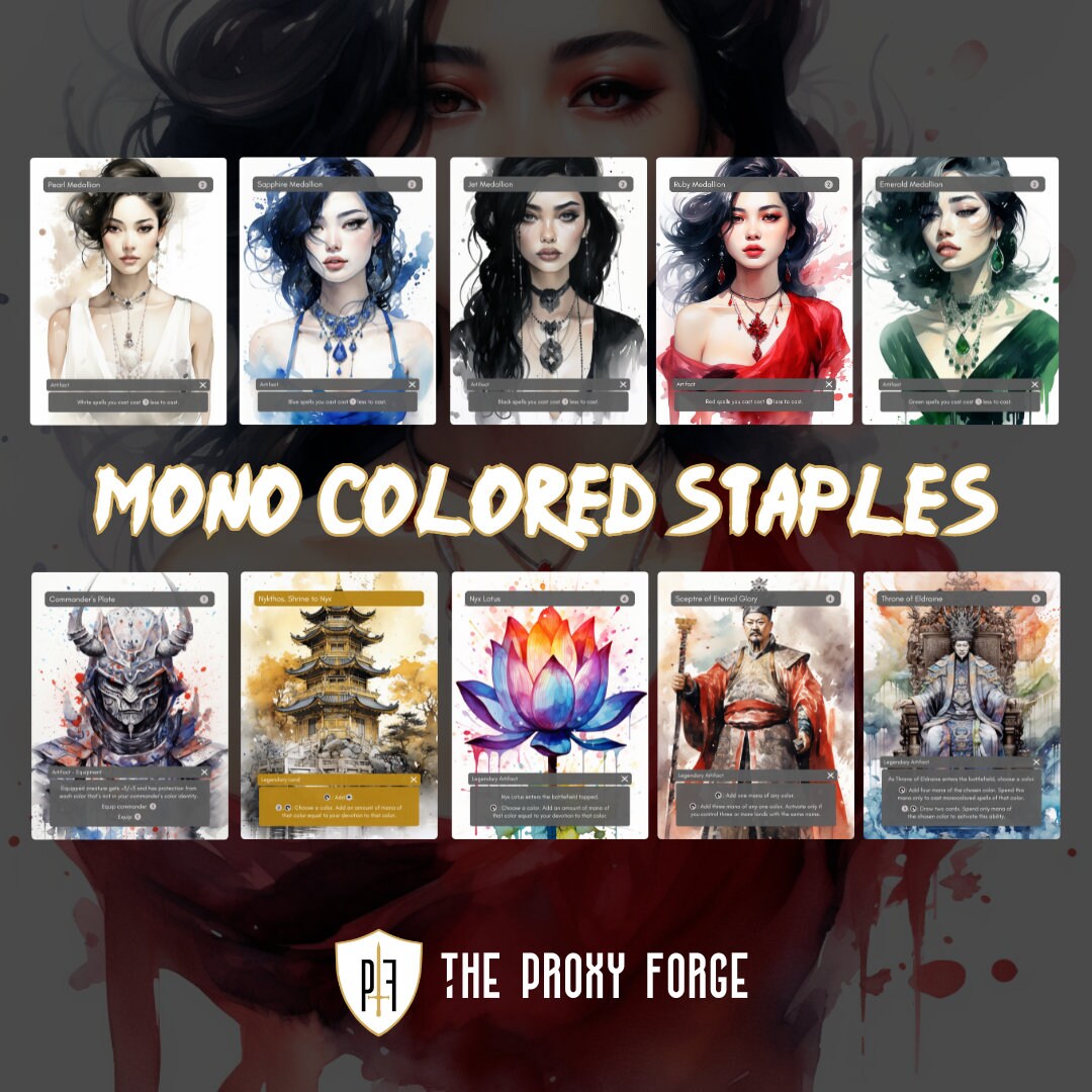MTG EDH Staples Pack Mono Colored Musthaves / Premium MTG Proxy Cards