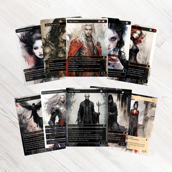 MTG EDH Starter Pack: Edgar Markov Vampires / Premium Mtg Proxy Cards / Proxies / Staples / Altered Art/ Custom Art / cEDH / --SKUEDGAR