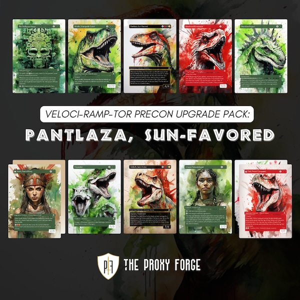 MTG Pre-Con Upgrade Pack: Pantlaza Dinosaurs / Premium MTG Proxy Cards / Proxies / Staples / Altered Art/ Custom Art / cEDH --SKUPANTLAZA