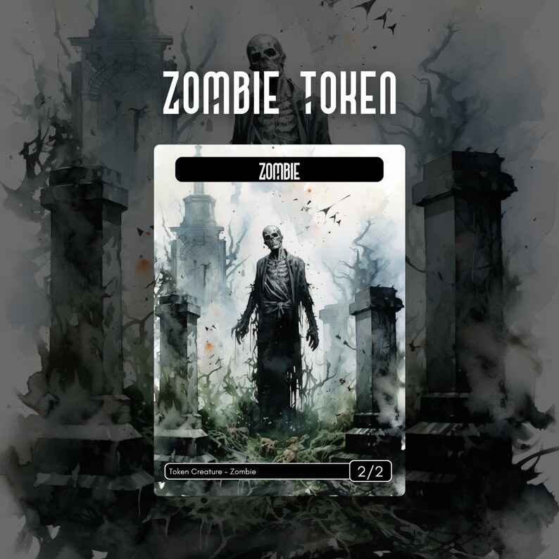 MTG Token Pack: Zombie Token / Custom Magic the Gathering - Etsy