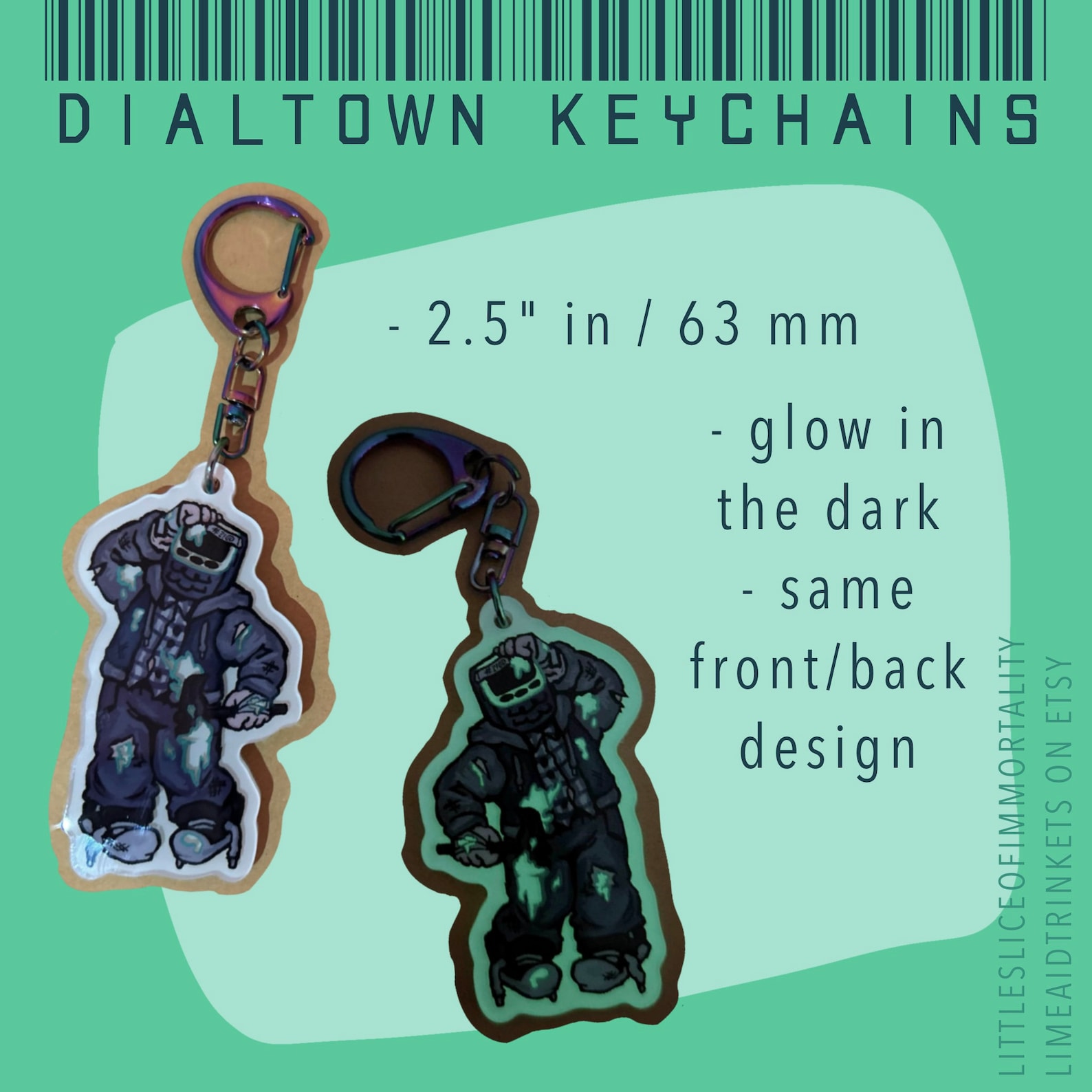 Randy Jade - GITD Glow in the Dark Keychain [ldialtown] - Etsy