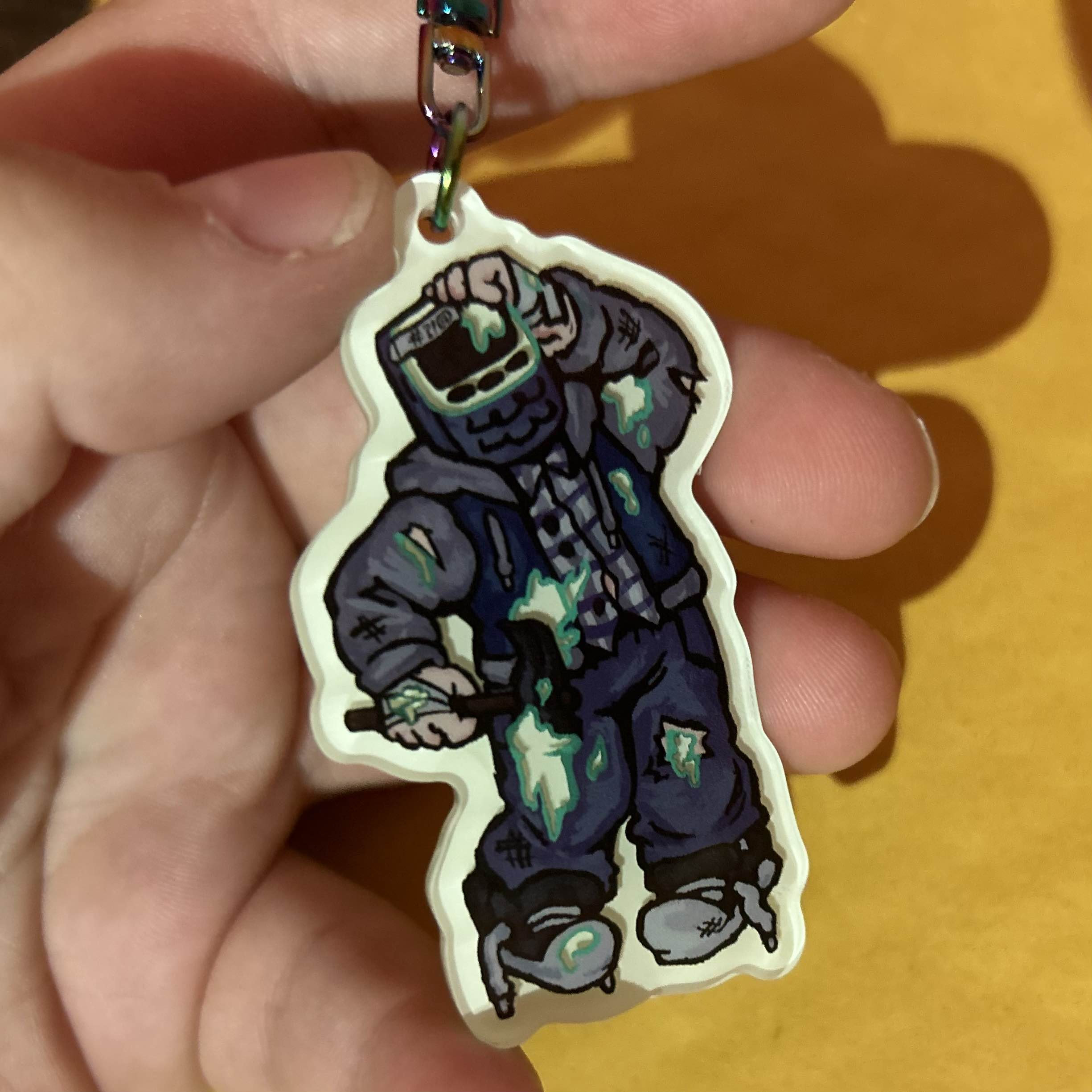 Randy Jade - GITD Glow in the Dark Keychain [ldialtown] - Etsy