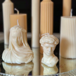 David bust candle/ 100% soy candle/ David statue/ David head/ Greek statue/ Michelangelo's David/ Bust/ Sculpture/ Aesthetic Candle/ Academy