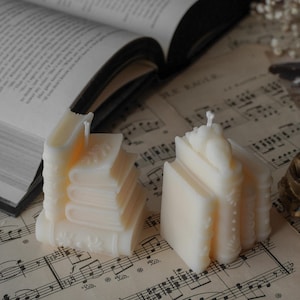2 pc. Books Soy Candle, Bookshelf Candle, Stack of Books, Library Candle, Reading Candle, Aesthetic Candle, Dark Academia