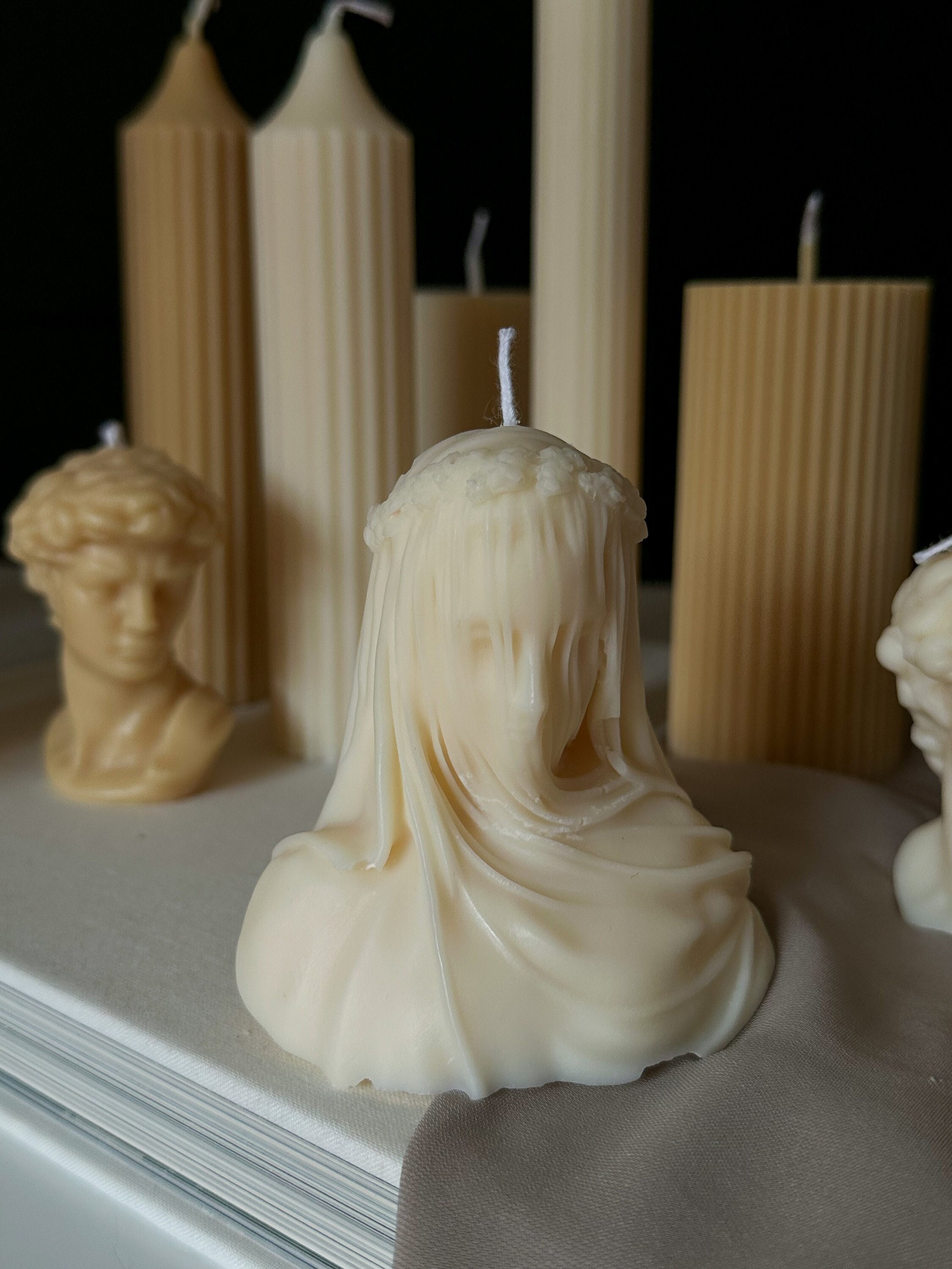 Veiled Lady Candle/ Soy Candle/ Shaped Candle/ Gift Idea/ Etsy