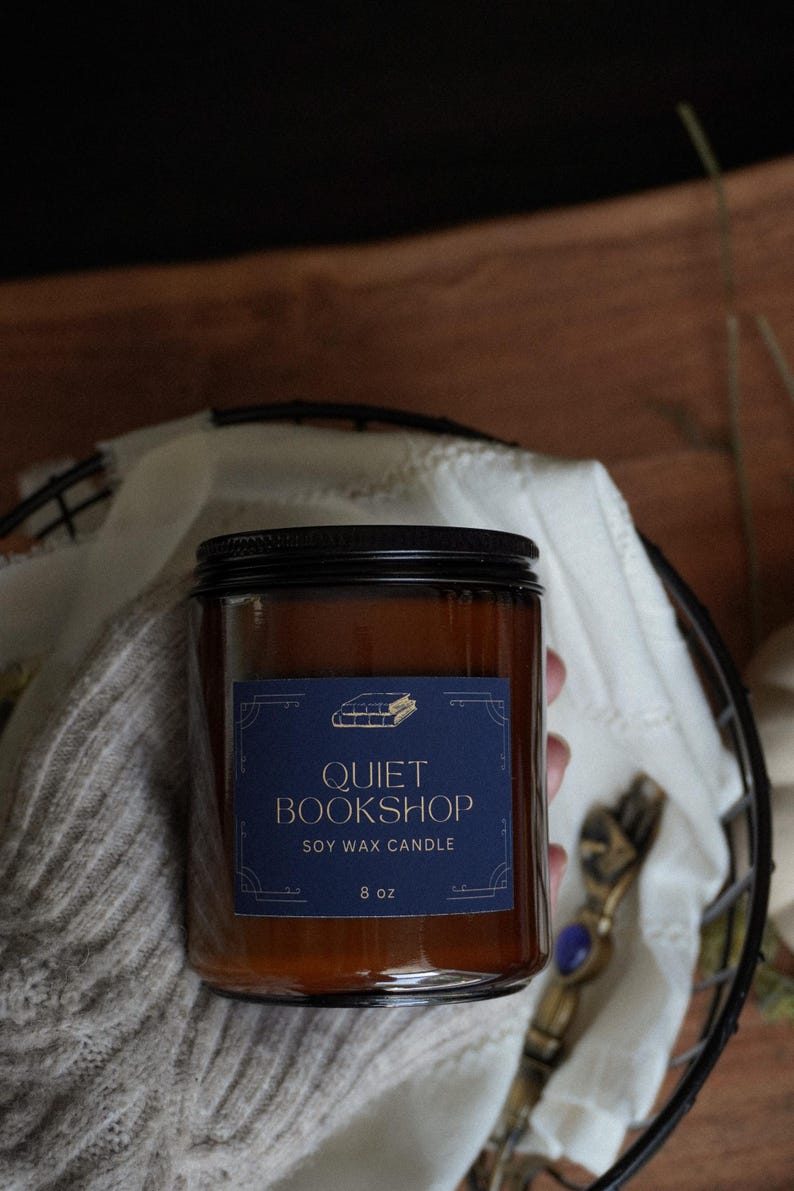 AestheticCandlesUS Quiet Bookshop Candle
