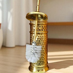Unlackierter Messing Toilettenbürstenhalter: Gebrauchte Bauernhaus Kanister