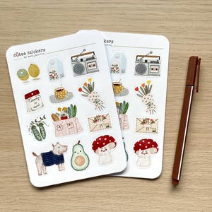 Stickers | Sticker Sheet, Bullet Journal Stickers, Cute Stickers, Planner Stickers