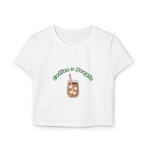 Coffee Tshirt, Ice Coffee Tee, Coffee Tshirt For Women, Ice Coffee Baby Tee, Coffee Baby Tee, Pinterest Tee, Pinterest Tshirt, Baby Tee