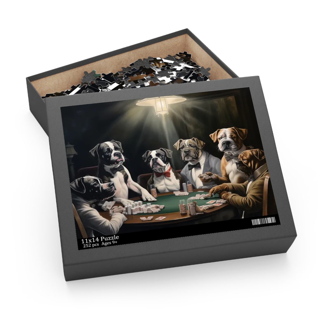 Boxer Edition Jigsaw Puzzle Family Game Night Poker Dogs Jigsaw Puzzle