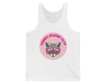 Camiseta unisex de tirantes Reading Filth para mujer / Círculo retro rosa